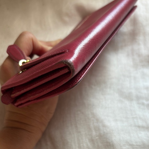 Prada Pink Saffiano Leather Wallet - Picture 8 of 15